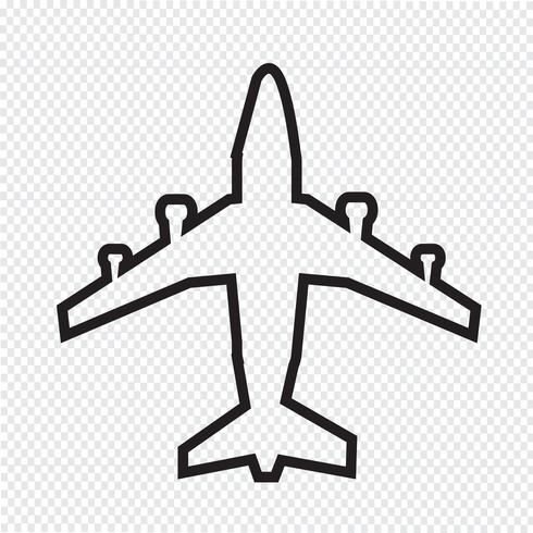 Plane Icon symbol tecken vektor