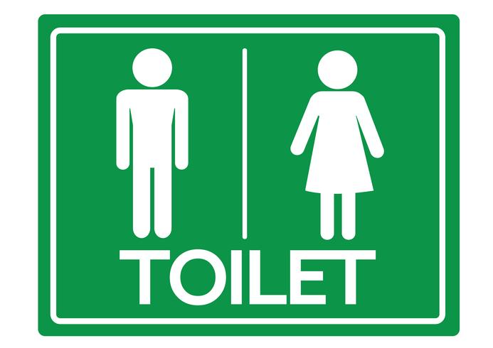 WC-Symbol männliche und weibliche Symbol vektor