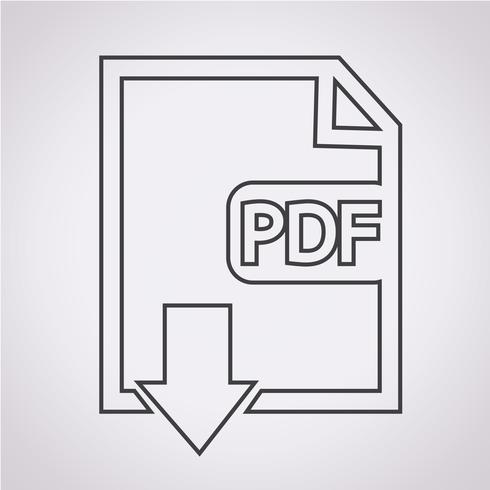 PDF ikon symbol tecken vektor