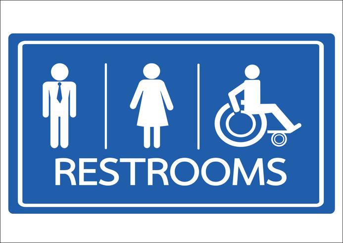 Toalett symbol manlig kvinna och rullstol handikapp ikon vektor