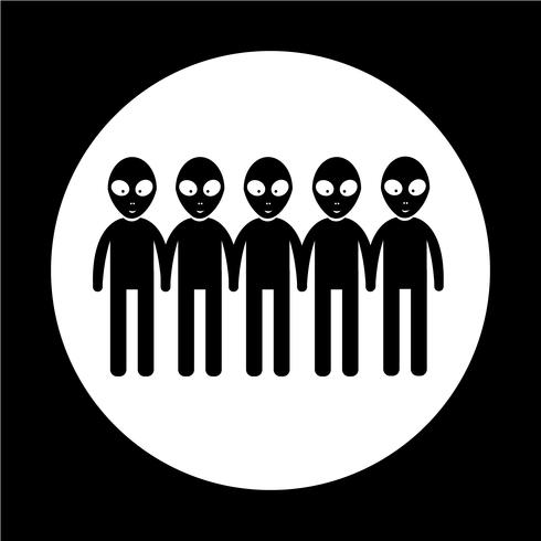 Alien Icon Symbol Zeichen vektor