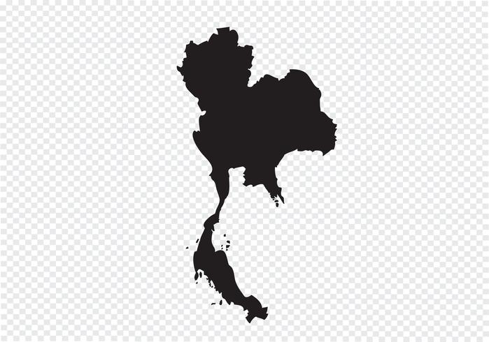 Thailand karta symbol tecken vektor