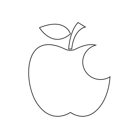 Apfel Symbol Symbol Zeichen vektor