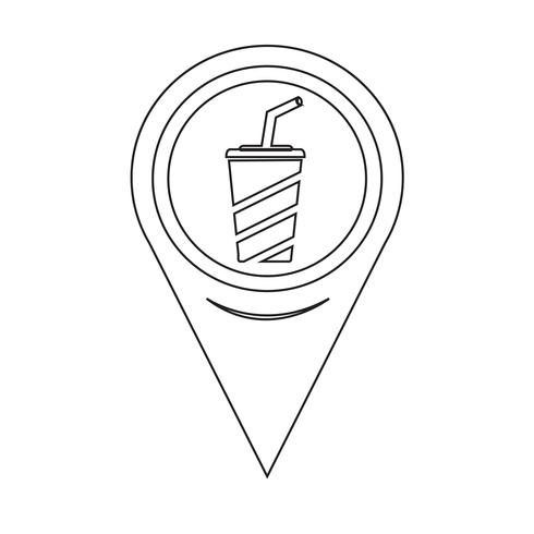 Kartenzeiger Drink Icon vektor