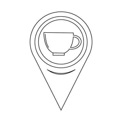 Map Pointer Cup-ikonen vektor