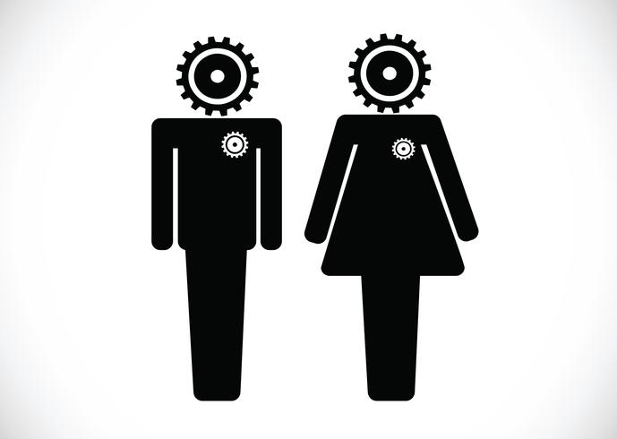 Piktogram Man kvinna tecken ikoner, toalett tecken eller toalett ikonen vektor