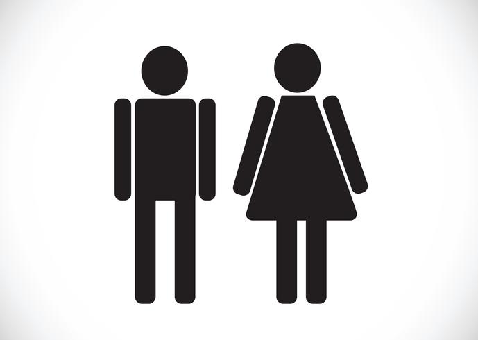 Piktogramm Mann Frau Zeichen Symbole, Toilettenschild oder Toilette Symbol vektor