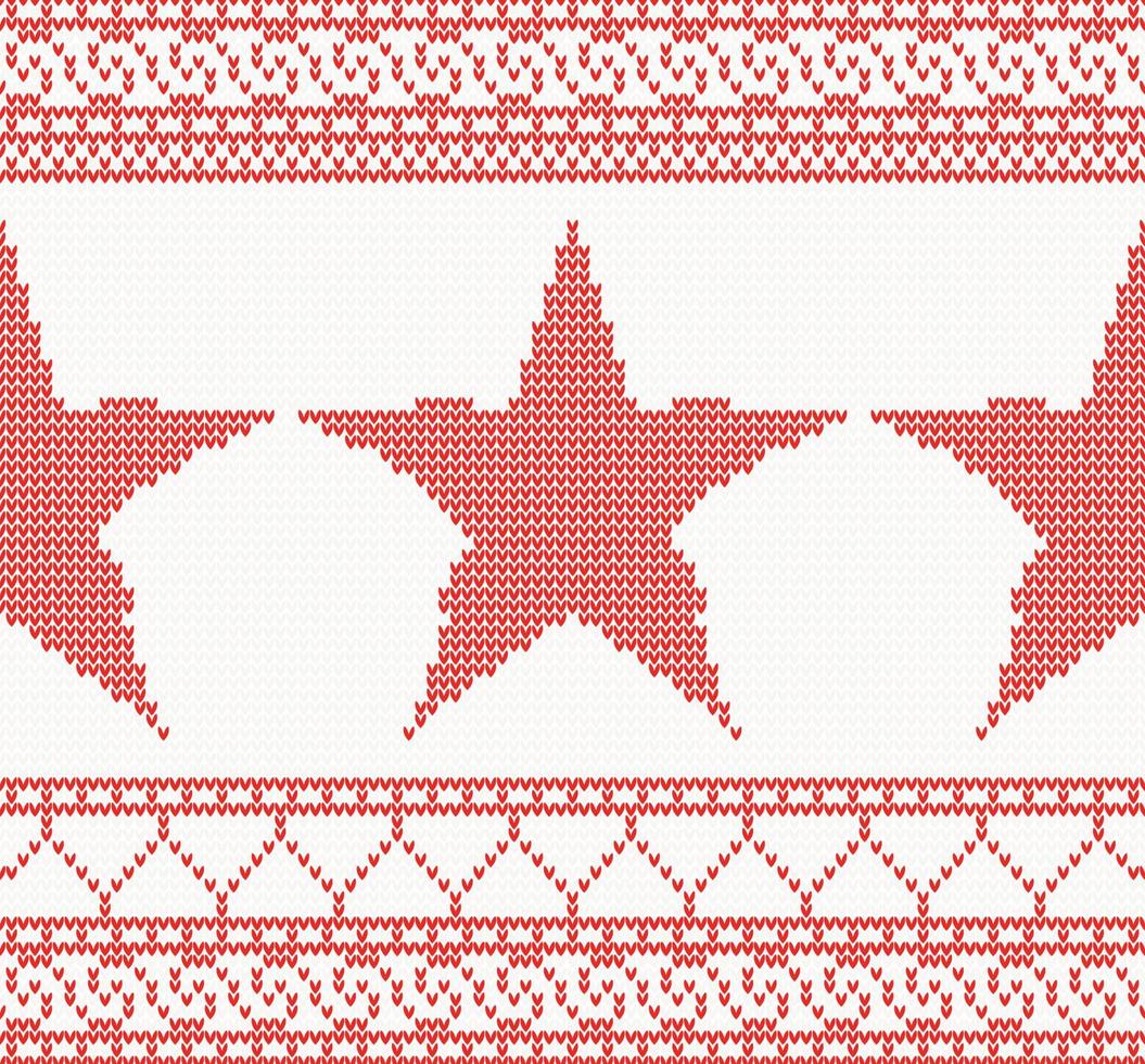 Weihnachten gestrickter Hintergrund mit Stern. vektor