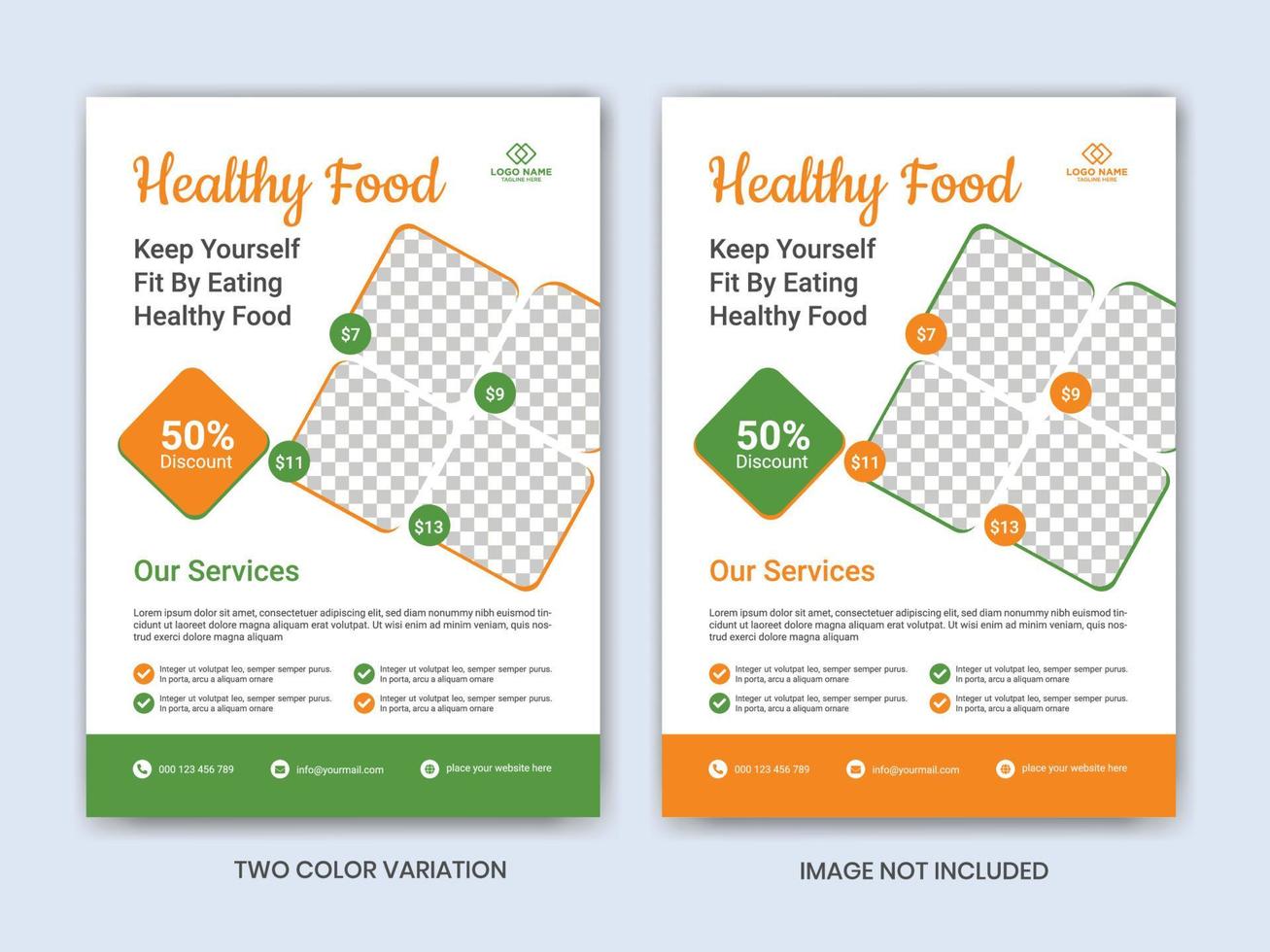 Flyer-Vorlagendesign für gesunde Lebensmittel vektor