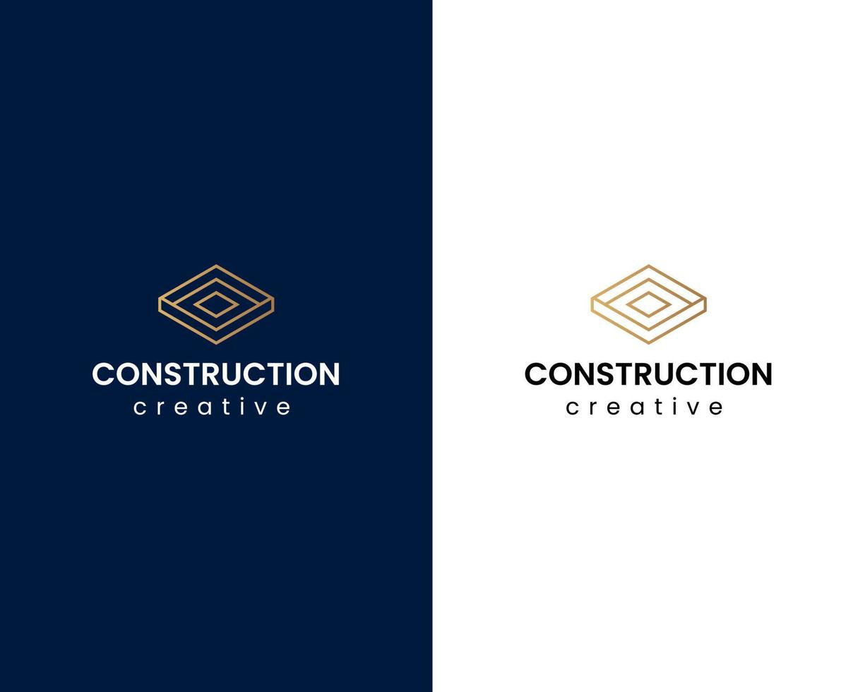 bygga logotyp illustration vektor grafisk design i linjekonst stil. bra för varumärke, reklam, fastigheter, konstruktion, hus, hem