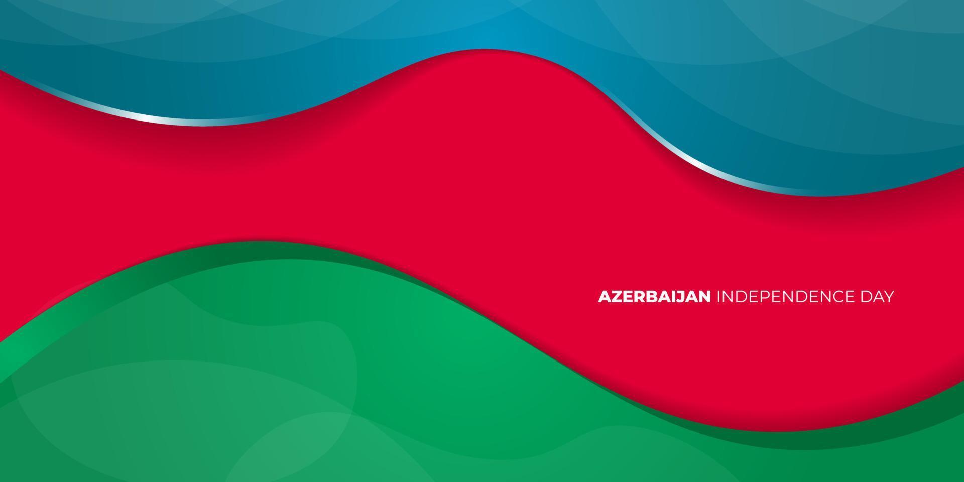 blå, röd och grön abstrakt bakgrundsdesign. Azerbajdzjans självständighetsdag. vektor