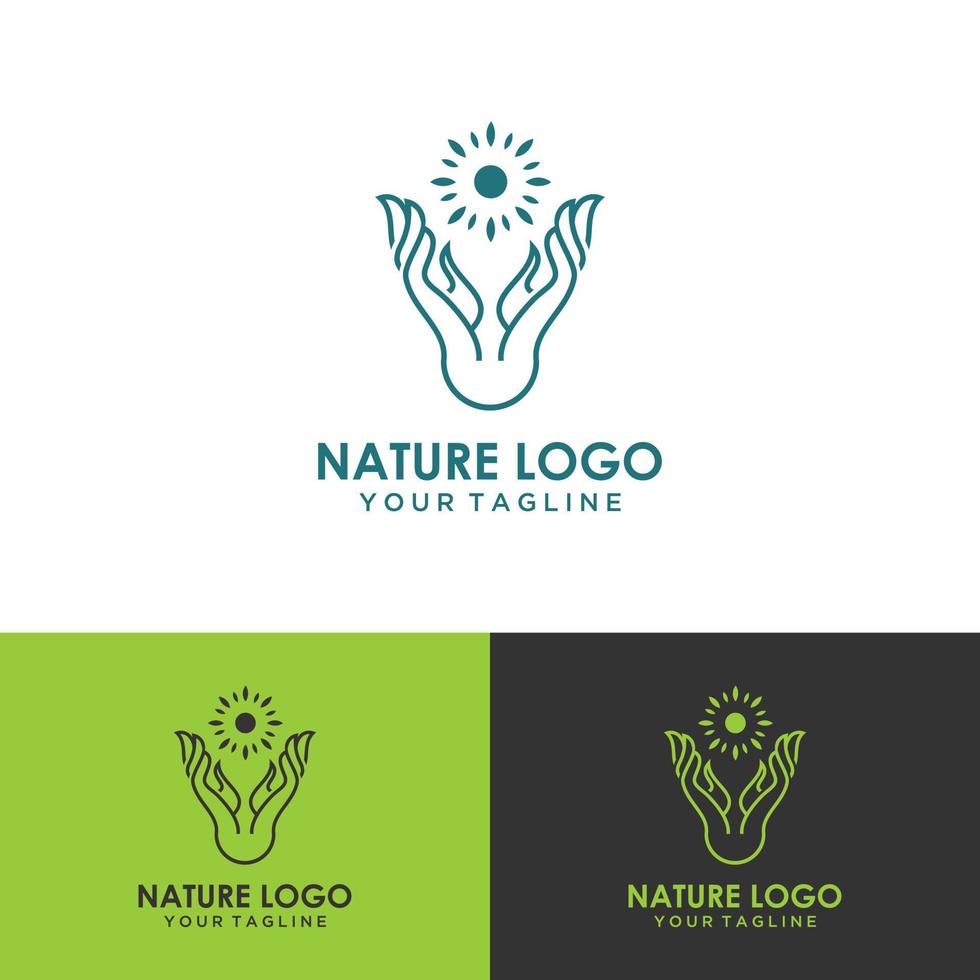 löv natur logotyp vektor