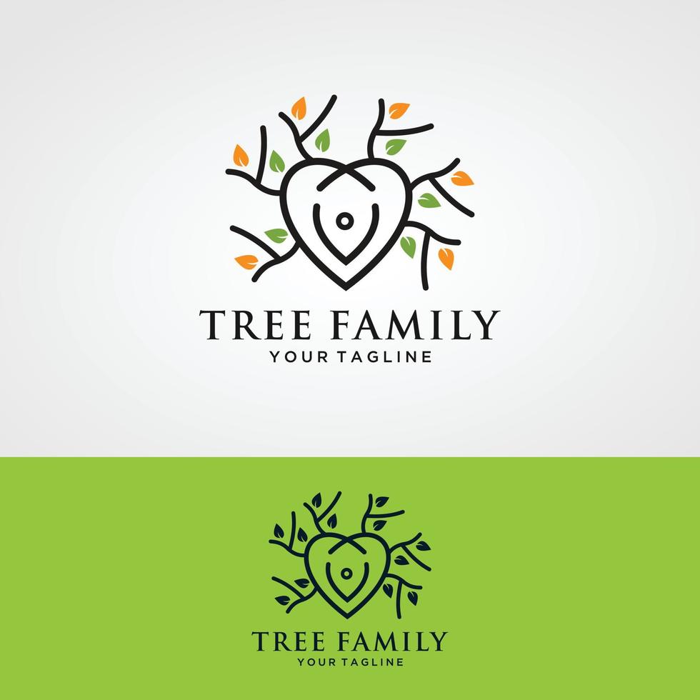 Menschen-Baum-Symbol mit grünen Blättern - Öko-Konzept-Vektor. diese grafik steht auch für umweltschutz, naturschutz, umweltfreundlich, erneuerbar, nachhaltigkeit, naturverbundenheit vektor