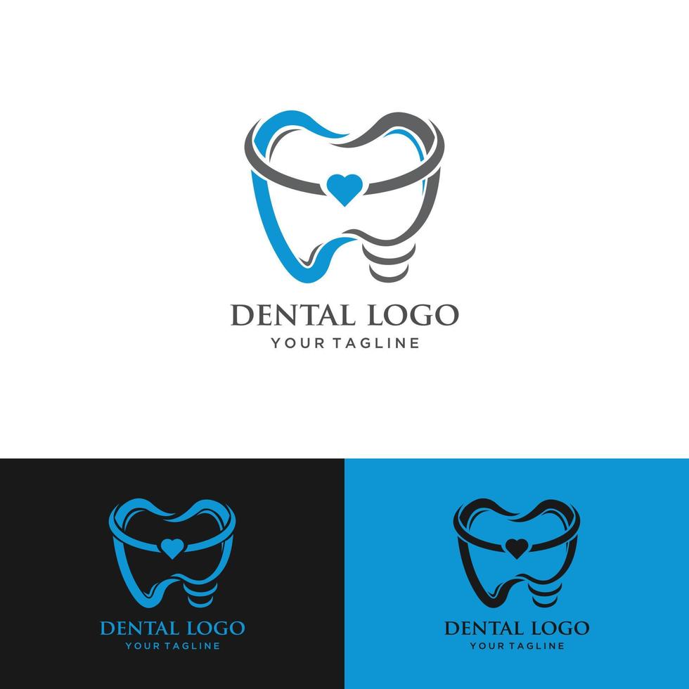 bästa dentala abstrakta logotypdesignen får dig att le tandlogotypvektor vektor