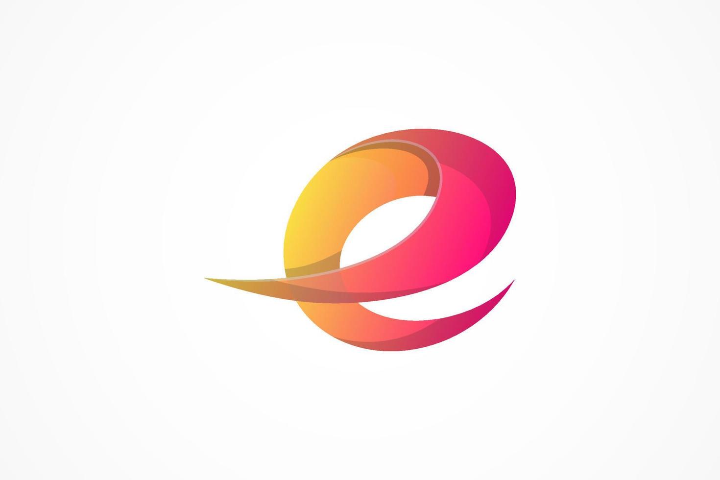 färgglada bokstaven e-logotyp vektor