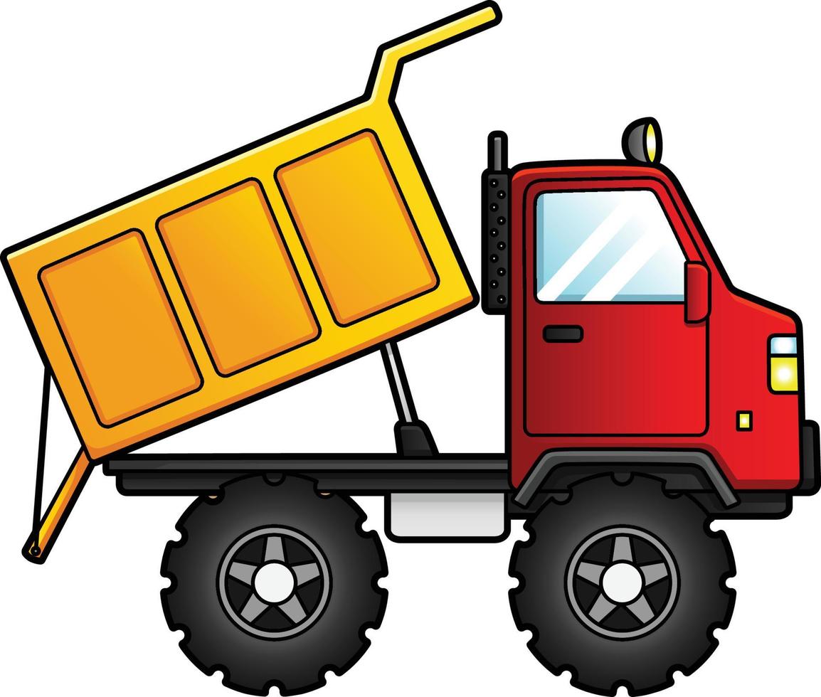 dumper tecknad clipart färgad illustration vektor