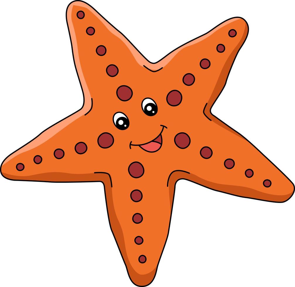 Sea star tecknad clipart illustration vektor