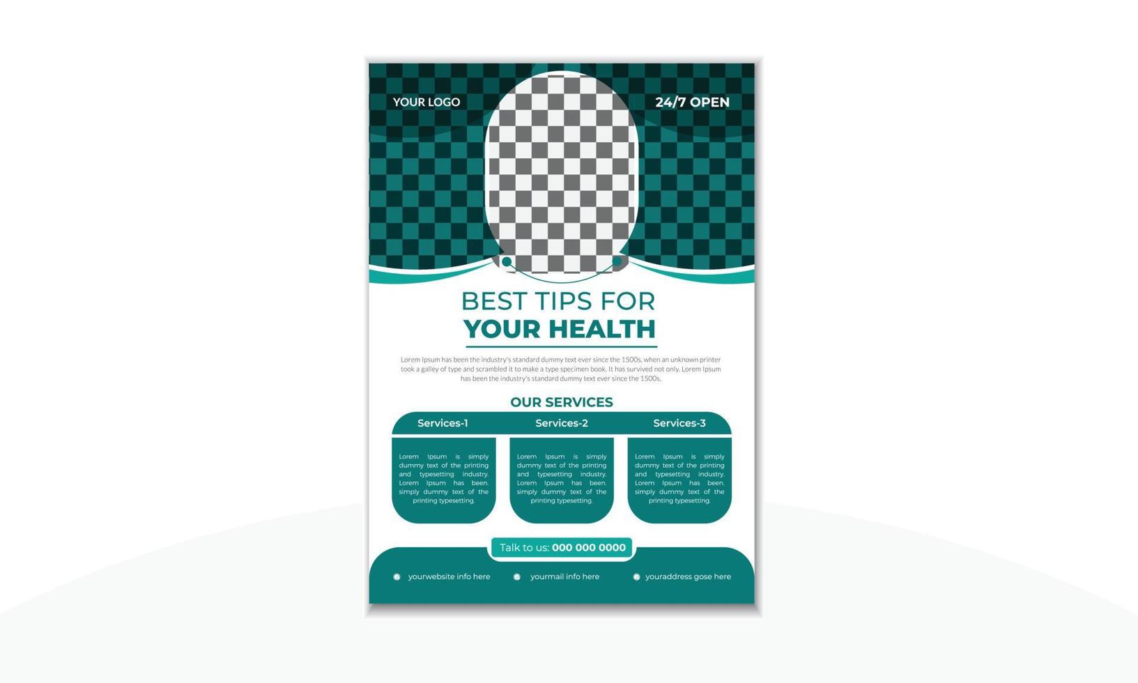 Flyer-Designvorlage für medizinisches Geschäft im Gesundheitswesen vektor