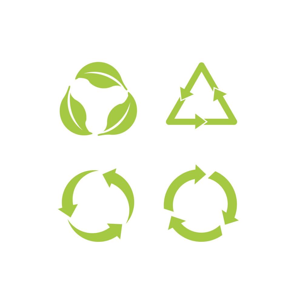 Recycling-Symbol. Vektor-Illustration. isoliert auf weißem Hintergrund. vektor