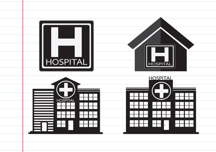 Krankenhausgebäude-Ikonendesign in der Illustration vektor