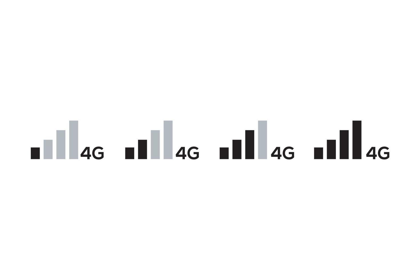 uppsättning vektor trådlös wifi ikoner isolerad på vit bakgrund