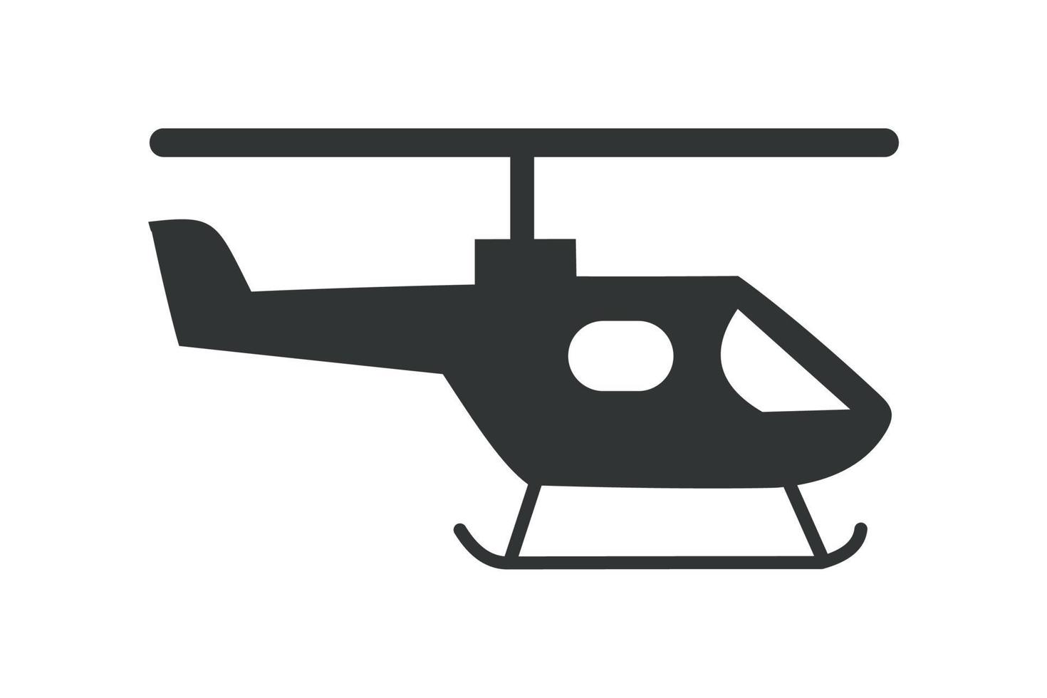 Hubschrauber-Symbol. Hubschrauber. monochromes Symbol vektor