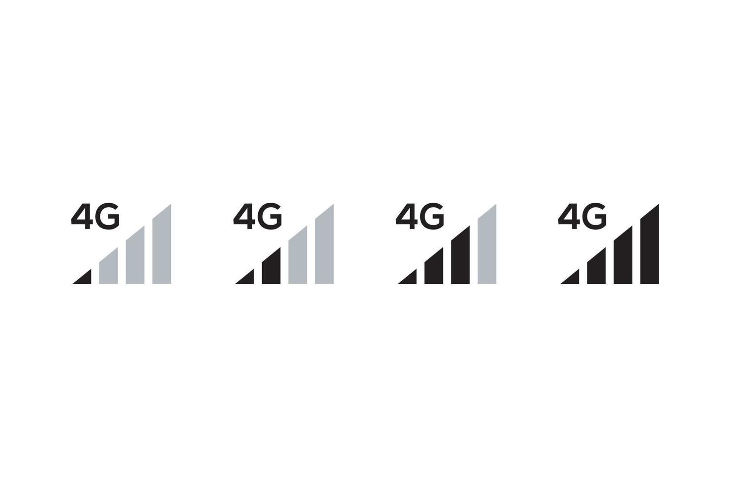 uppsättning vektor trådlös wifi ikoner isolerad på vit bakgrund