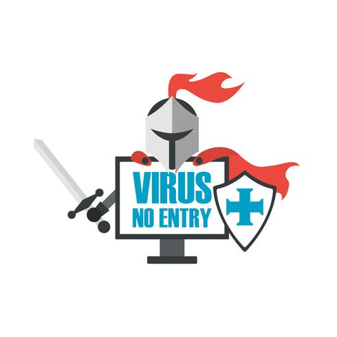 Ritter Antivirus, schützen Sie Ihre Daten vektor