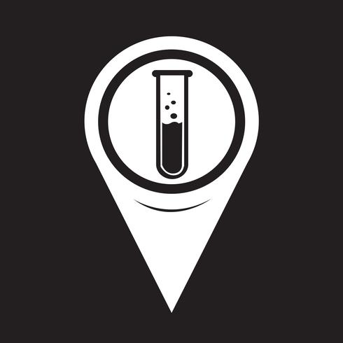 Map Pointer Lab Tube-Symbol vektor