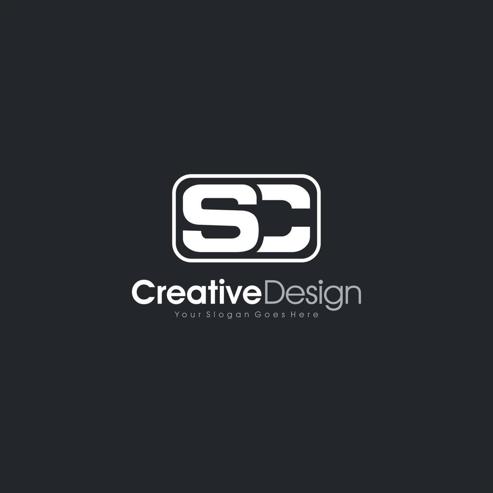 sc logotyp bokstav initial sc abstrakt logotyp mall design vektor, emblem, designkoncept, kreativ symbol design vektor element för identitet, logotyp eller ikon kreativ design