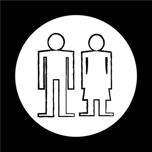 Mann und Frau People-Symbol vektor