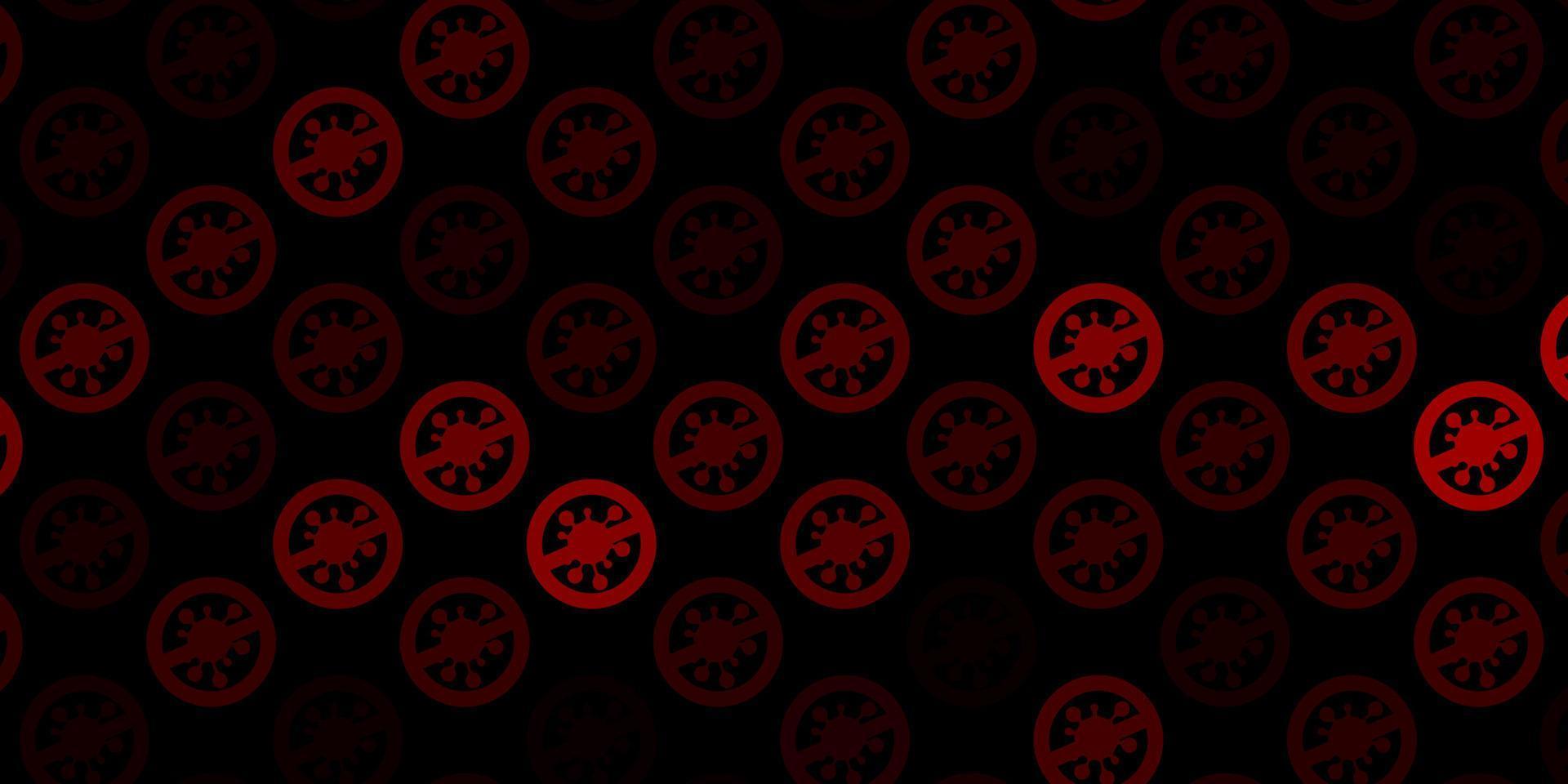 dunkelrosa, rote Vektorschablone mit Grippezeichen. vektor