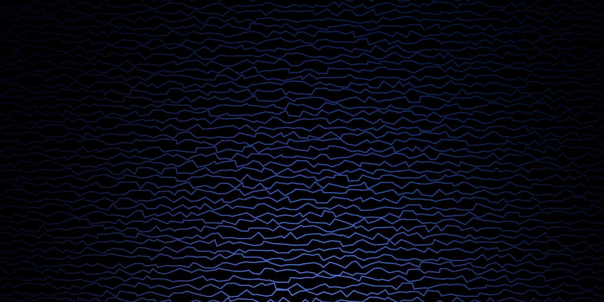 mörklila vektor mönster med böjda linjer.