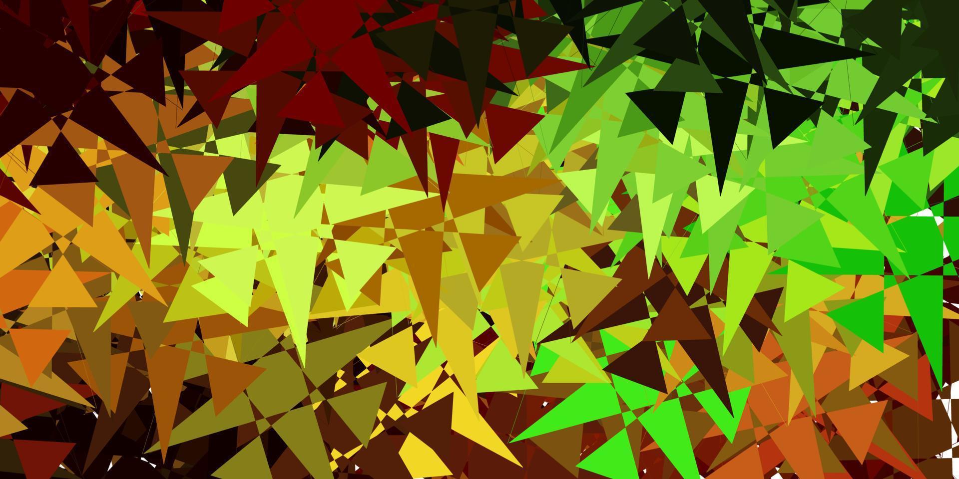 ljusgrön, gul vektorbakgrund med slumpmässiga former. vektor