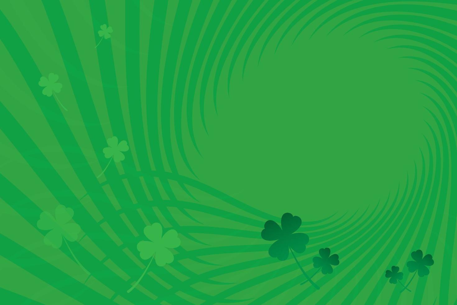 St Patrick Tageskarte, grüner Kleeblatthintergrund. Vektor-Illustration. vektor