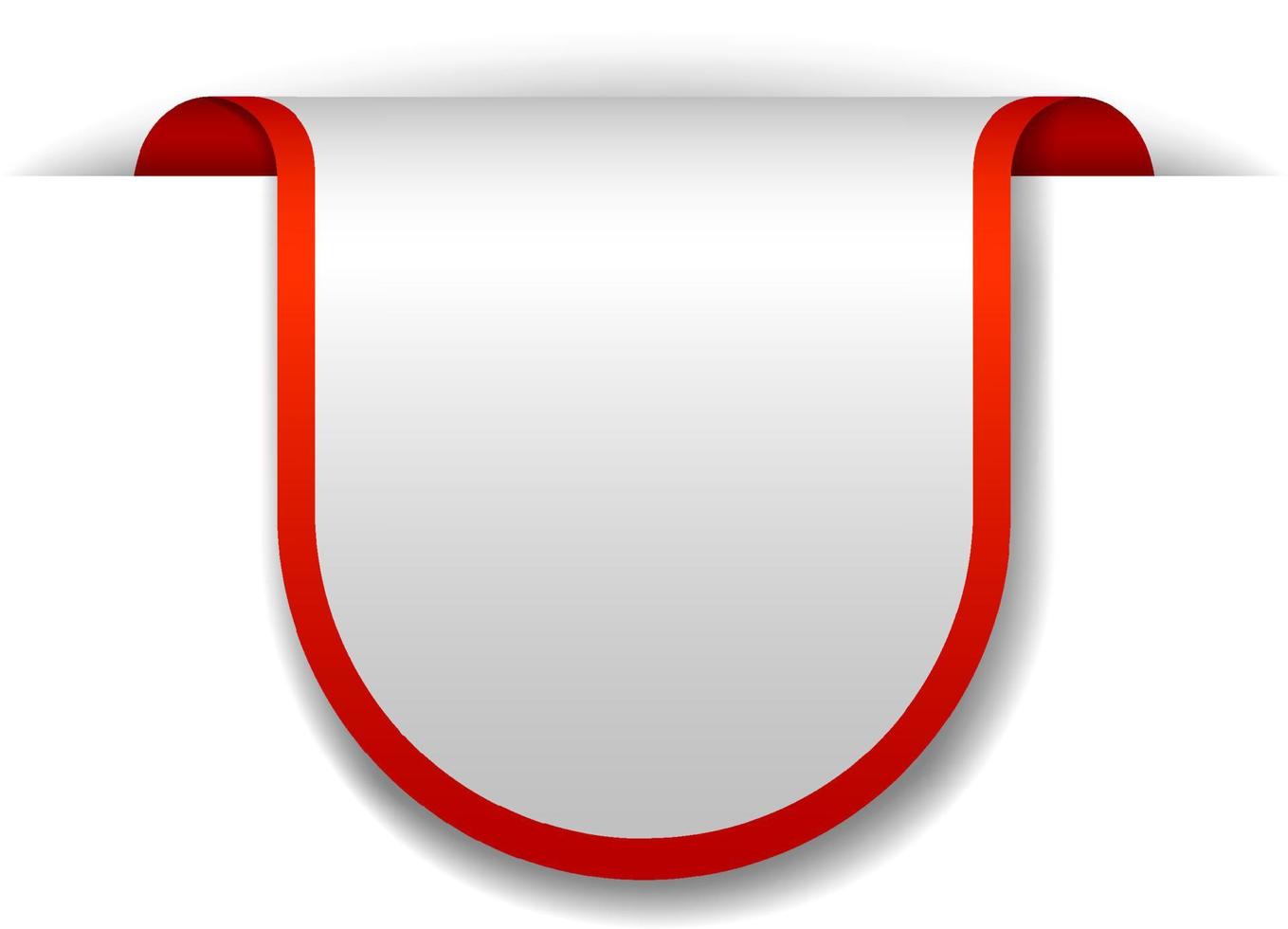 röd banner design på vit bakgrund vektor