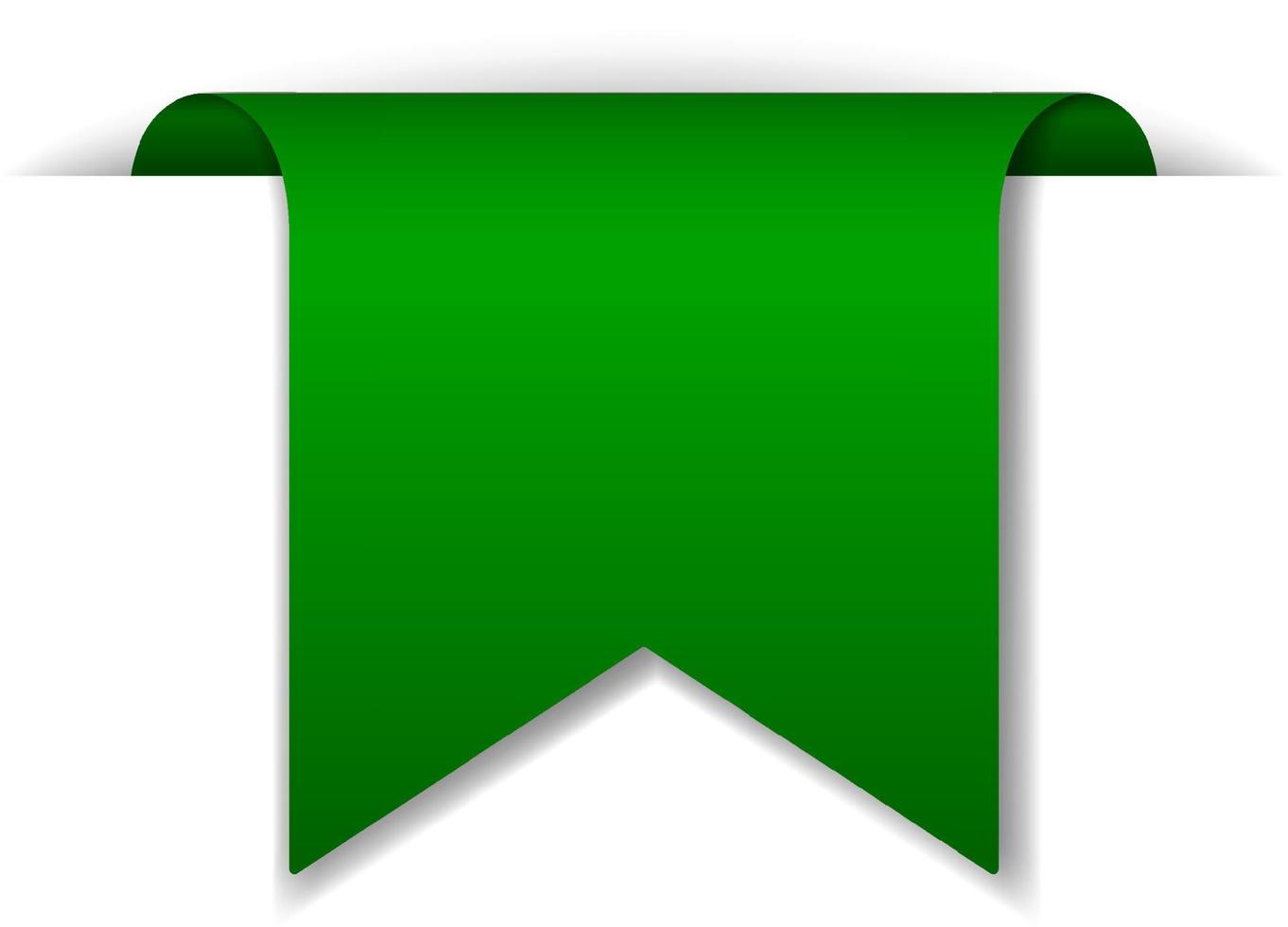 grön banner design på vit bakgrund vektor