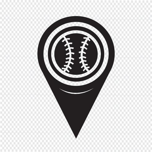 Kartenzeiger Baseball-Symbol vektor