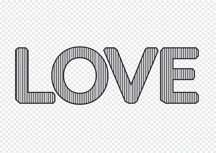 LIEBE Schriftart für Valentinstagskarte vektor