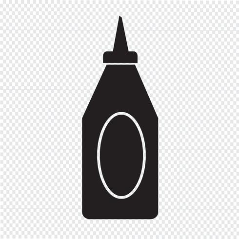 Flasche Ketchup-Symbol vektor