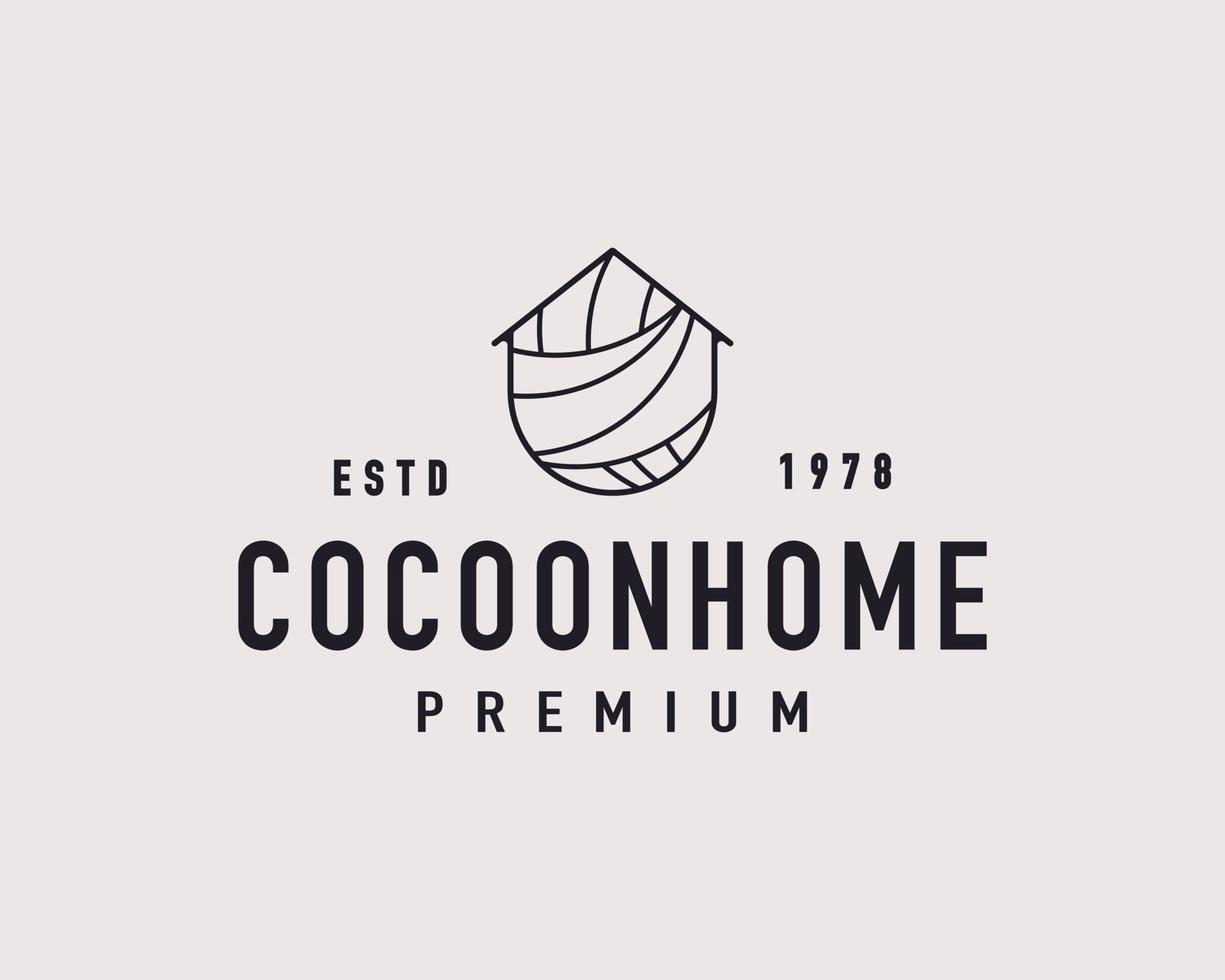 vintage retro cocoon house immobilien logo design inspiration vektor