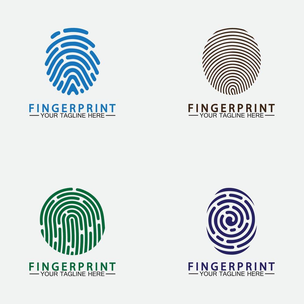 Fingerabdruck-Logo-Vektorsymbol-Illustrationsvorlage vektor