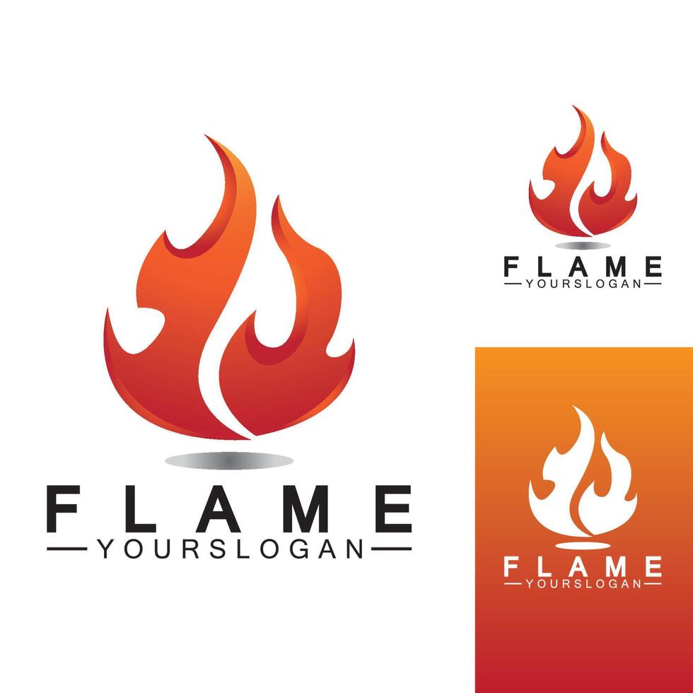 brand flamma logo ikon vektor designmall