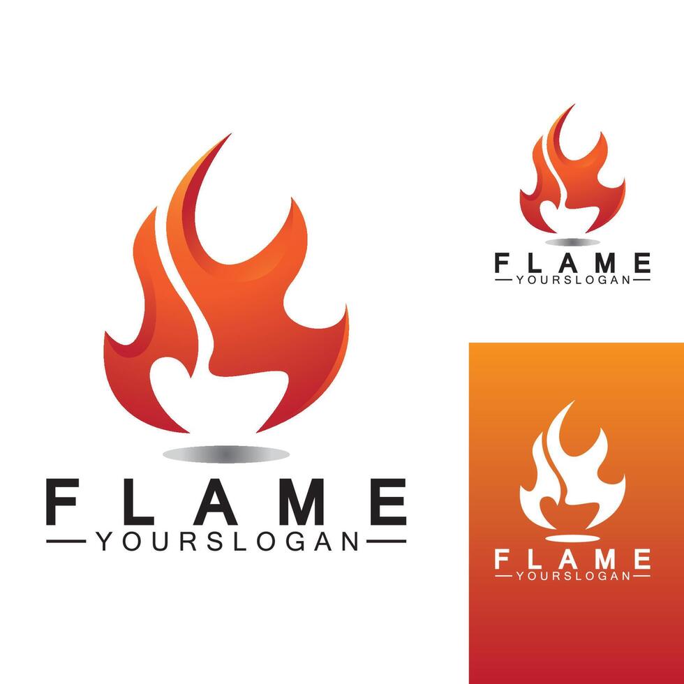 Feuerflamme Logo Symbol Vektor Design-Vorlage