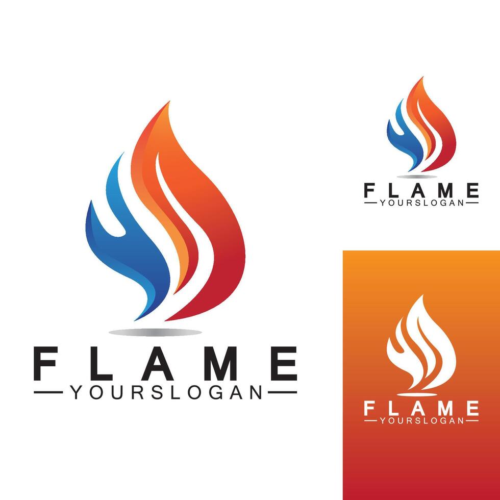 brand flamma logo ikon vektor designmall