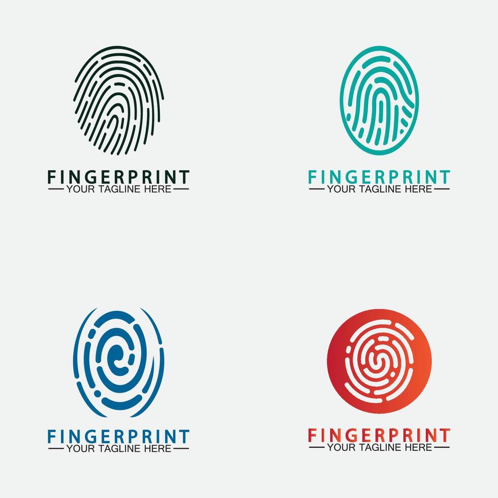 Fingerabdruck-Logo-Vektorsymbol-Illustrationsvorlage vektor