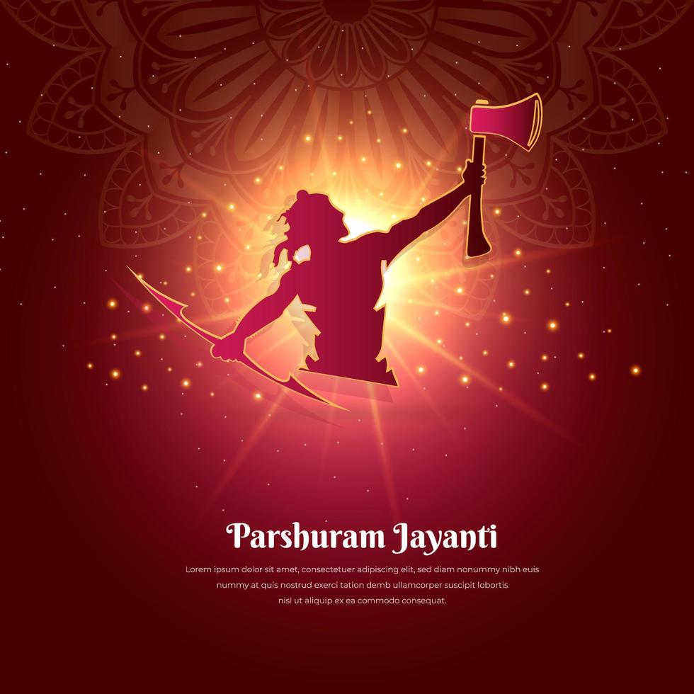 fröhlicher parshuram jayanti designhintergrund mit funkelndem lichtglanz. eleganter parshuram jayanti festival-designhintergrund. vektor