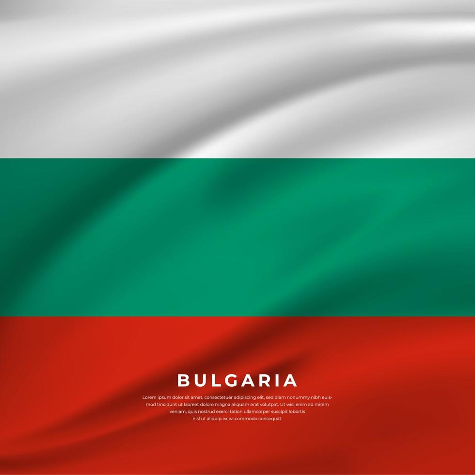 realistiska bulgarien flagga vektorillustration. Bulgariens självständighetsdag bakgrund. vektor