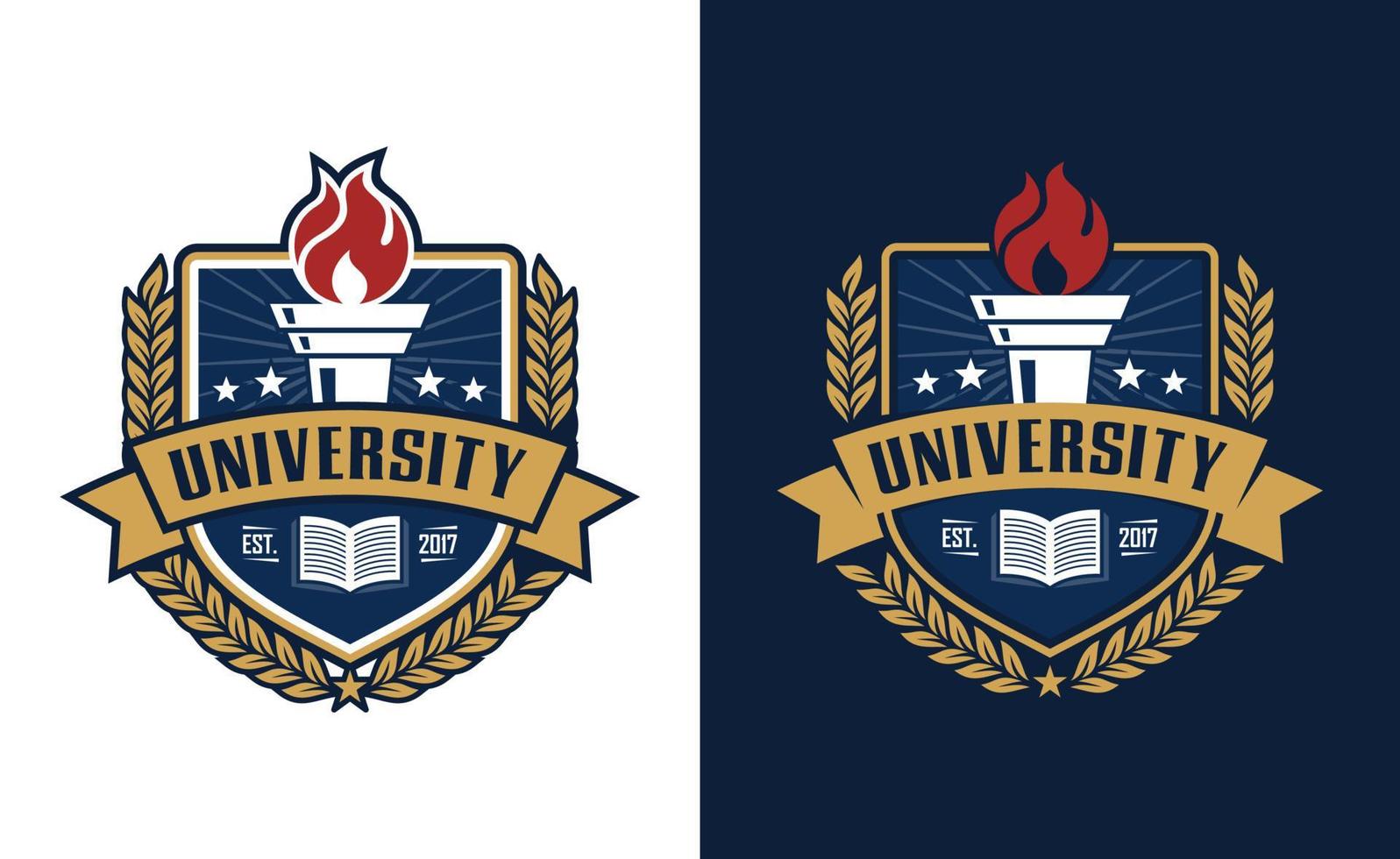 Design-Vektorvorlage für das Logo der Universitätsbildung vektor