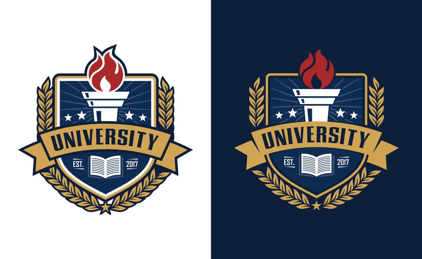 universitetsutbildning logotyp design vektor mall